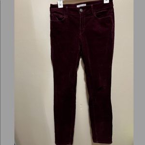 LOFT women’s maroon corduroy skinny jeans size 4P
